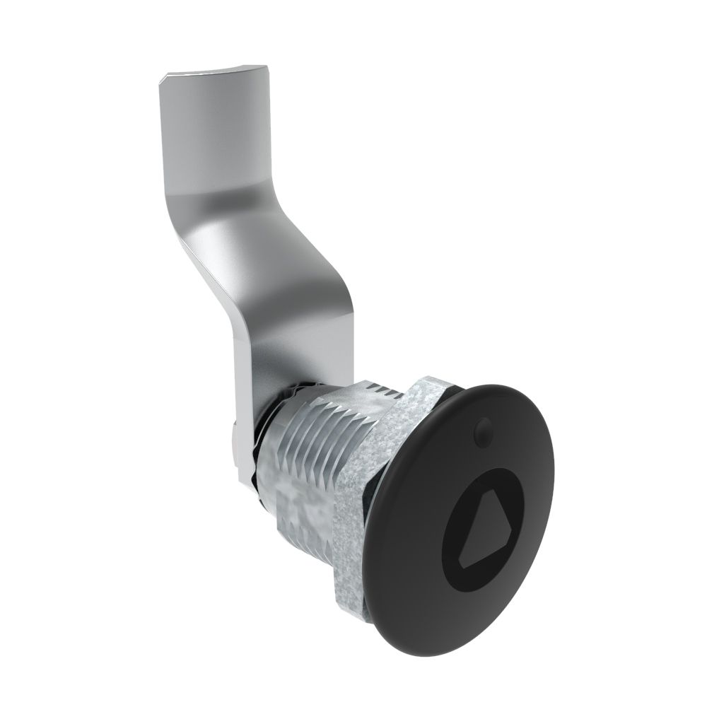 Southco Quarter-Turn Cam Latch, 8 mm Triangle Recess, 36mm (1.42 in) Grip, Not Sealed, Zinc Alloy, Powder Coat, Black