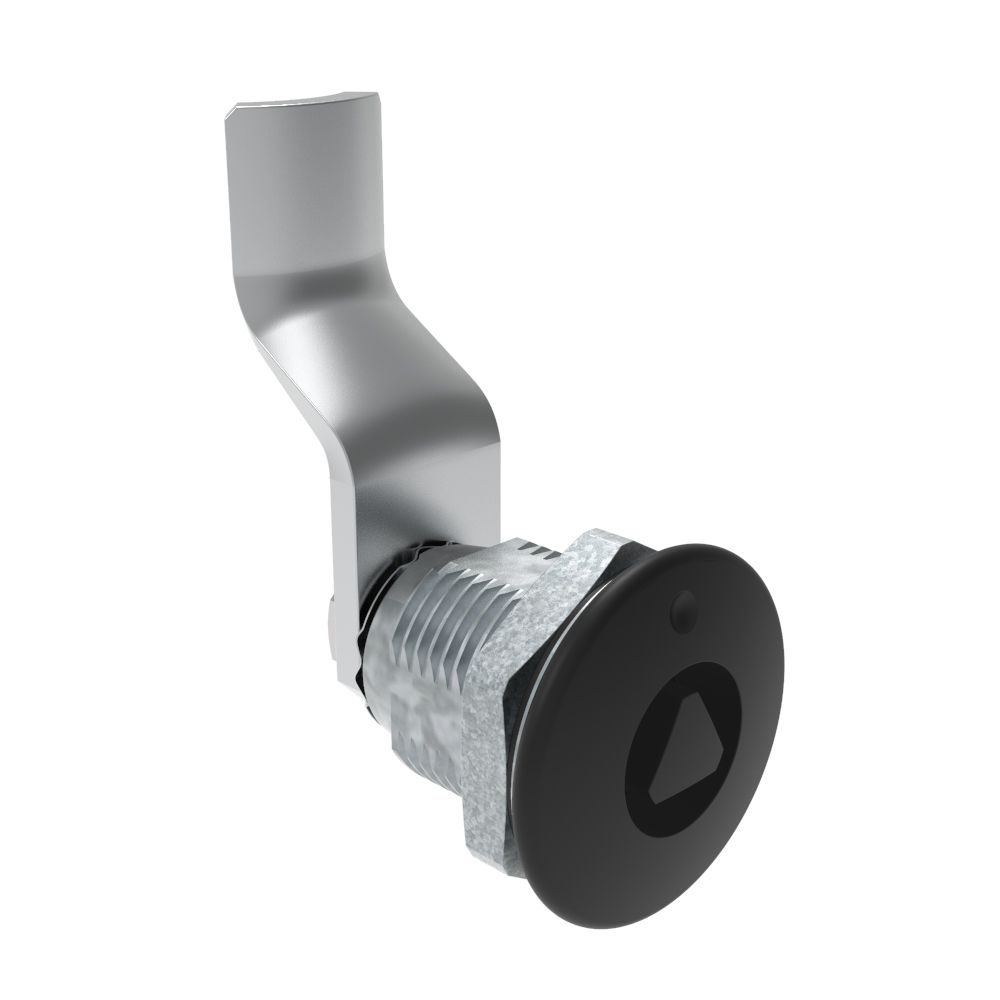 Southco Quarter-Turn Cam Latch, 8 mm Triangle Recess, 36mm (1.42 in) Grip, Sealed, Zinc Alloy, Powder Coat, Black