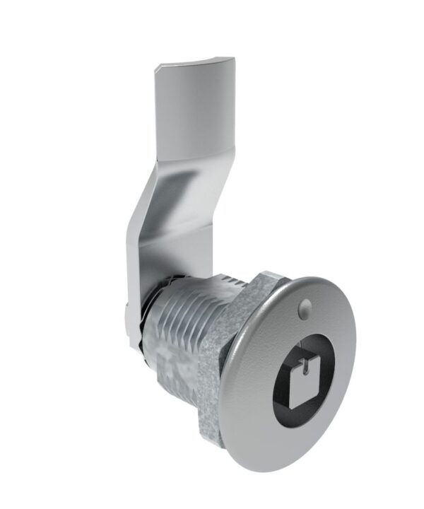 Southco Quarter-Turn Cam Latch, 7 mm Square Recess, 16mm (.63 in) Grip, Not Sealed, Zinc Alloy, Chrome Plated, Bright