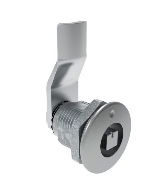 Southco Quarter-Turn Cam Latch, 7 mm Square Recess, 16mm (.63 in) Grip, Sealed, Zinc Alloy, Chrome Plated, Bright