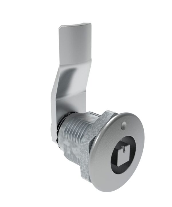 Southco Quarter-Turn Cam Latch, 7 mm Square Recess, 18mm (.71 in) Grip, Not Sealed, Zinc Alloy, Chrome Plated, Bright