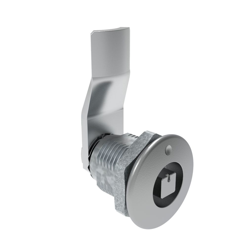 Southco Quarter-Turn Cam Latch, 7 mm Square Recess, 18mm (.71 in) Grip, Sealed, Zinc Alloy, Chrome Plated, Bright