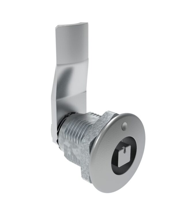 Southco Quarter-Turn Cam Latch, 7 mm Square Recess, 20mm (.79 in) Grip, Not Sealed, Zinc Alloy, Chrome Plated, Bright