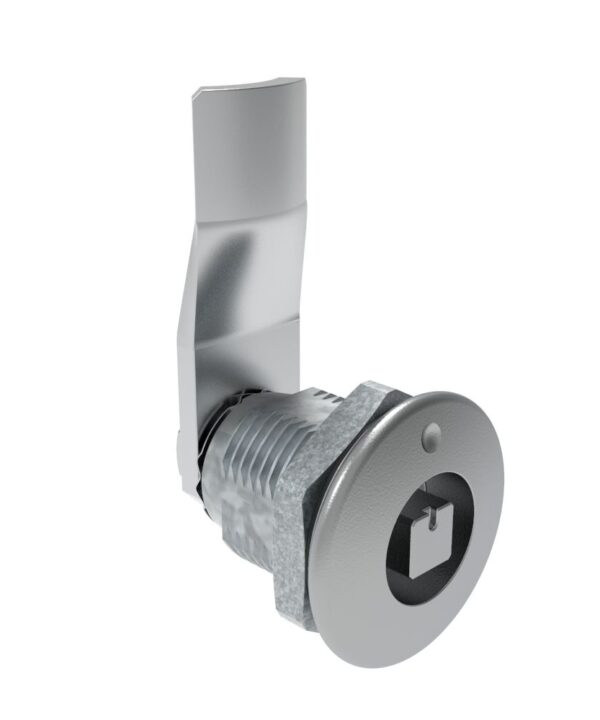 Southco Quarter-Turn Cam Latch, 7 mm Square Recess, 20mm (.79 in) Grip, Sealed, Zinc Alloy, Chrome Plated, Bright