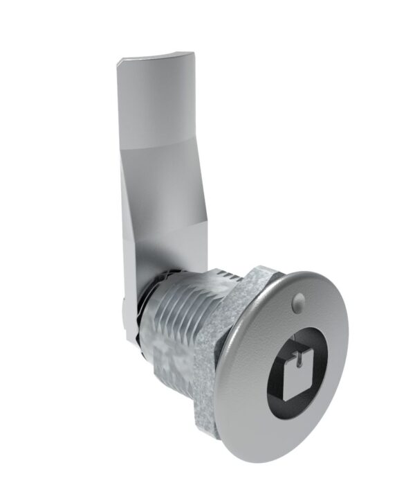 Southco Quarter-Turn Cam Latch, 7 mm Square Recess, 24mm (.94 in) Grip, Not Sealed, Zinc Alloy, Chrome Plated, Bright