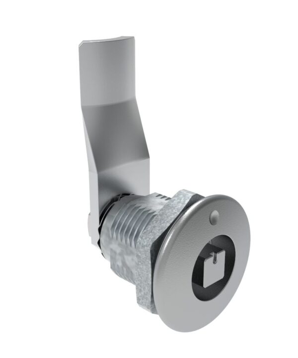 Southco Quarter-Turn Cam Latch, 7 mm Square Recess, 26mm (1.02 in) Grip, Sealed, Zinc Alloy, Chrome Plated, Bright
