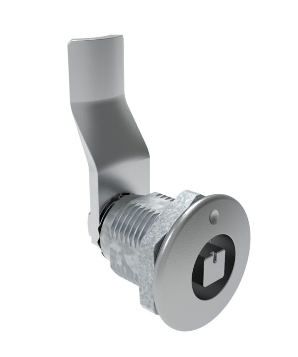 Southco Quarter-Turn Cam Latch, 7 mm Square Recess, 30mm (1.18 in) Grip, Not Sealed, Zinc Alloy, Chrome Plated, Bright