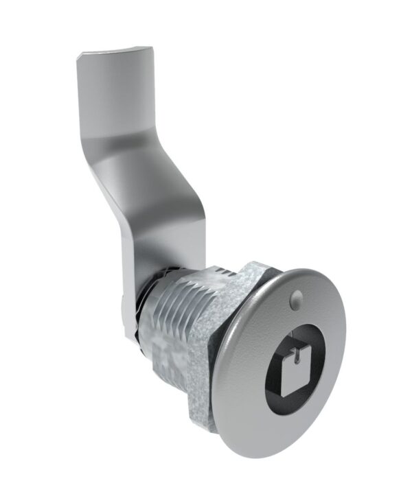 Southco Quarter-Turn Cam Latch, 7 mm Square Recess, 34mm (1.34 in) Grip, Sealed, Zinc Alloy, Chrome Plated, Bright