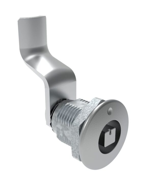 Southco Quarter-Turn Cam Latch, 7 mm Square Recess, 42mm (1.65 in) Grip, Not Sealed, Zinc Alloy, Chrome Plated, Bright