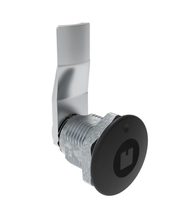 Southco Quarter-Turn Cam Latch, 7 mm Square Recess, 20mm (.79 in) Grip, Not Sealed, Zinc Alloy, Powder Coat, Black