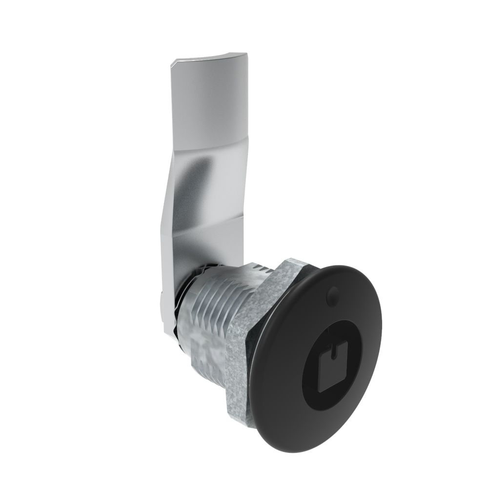 Southco Quarter-Turn Cam Latch, 7 mm Square Recess, 20mm (.79 in) Grip, Sealed, Zinc Alloy, Powder Coat, Black