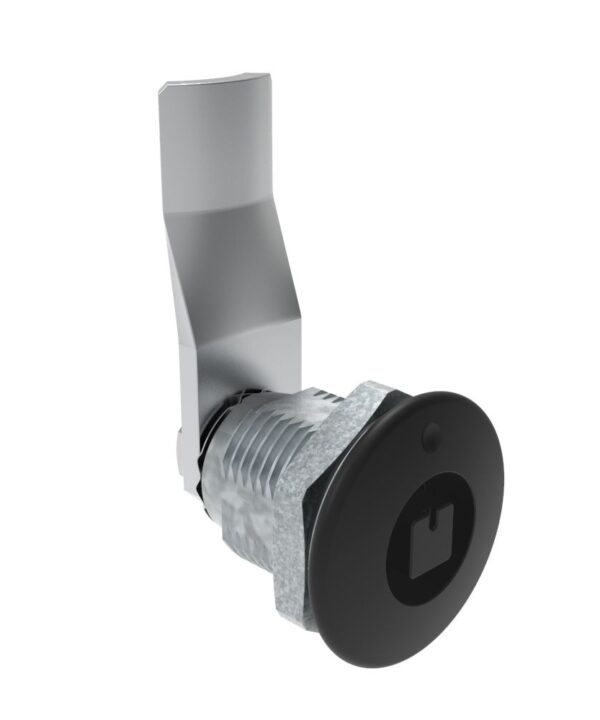 Southco Quarter-Turn Cam Latch, 7 mm Square Recess, 26mm (1.02 in) Grip, Sealed, Zinc Alloy, Powder Coat, Black