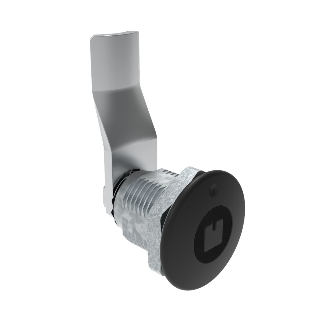 Southco Quarter-Turn Cam Latch, 7 mm Square Recess, 28mm (1.10 in) Grip, Not Sealed, Zinc Alloy, Powder Coat, Black