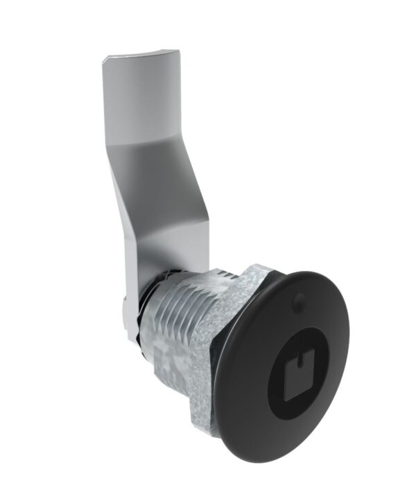 Southco Quarter-Turn Cam Latch, 7 mm Square Recess, 28mm (1.10 in) Grip, Sealed, Zinc Alloy, Powder Coat, Black