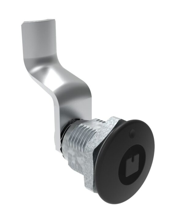 Southco Quarter-Turn Cam Latch, 7 mm Square Recess, 42mm (1.65 in) Grip, Sealed, Zinc Alloy, Powder Coat, Black