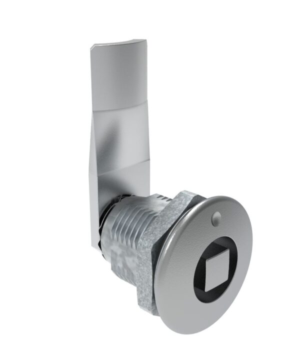 Southco Quarter-Turn Cam Latch, 8 mm Square, 22mm (.87 in) Grip, Sealed, Zinc Alloy, Chrome Plated, Bright