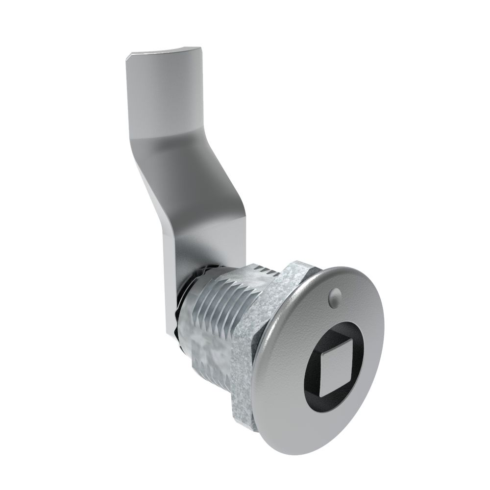 Southco Quarter-Turn Cam Latch, 8 mm Square, 32mm (1.25 in) Grip, Not Sealed, Zinc Alloy, Chrome Plated, Bright