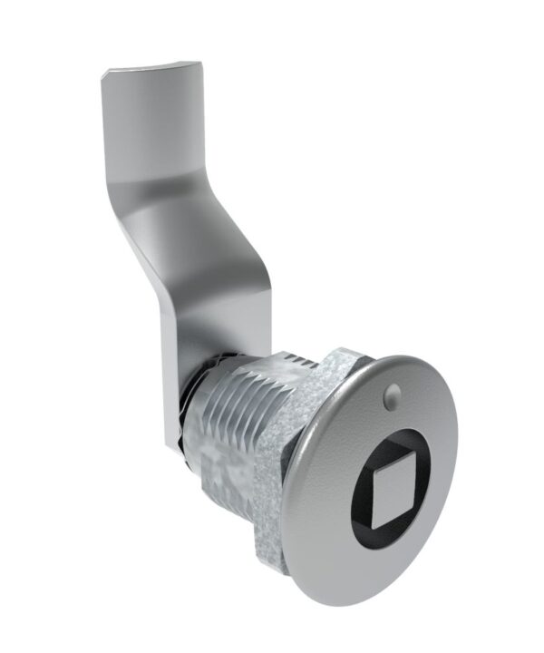 Southco Quarter-Turn Cam Latch, 8 mm Square, 34mm (1.34 in) Grip, Not Sealed, Zinc Alloy, Chrome Plated, Bright