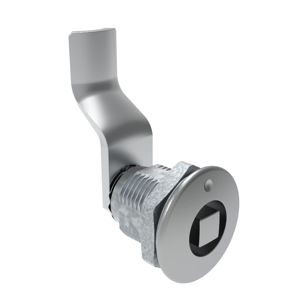 Southco Quarter-Turn Cam Latch, 8 mm Square, 36mm (1.42 in) Grip, Sealed, Zinc Alloy, Chrome Plated, Bright
