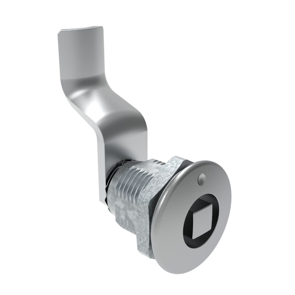 Southco Quarter-Turn Cam Latch, 8 mm Square, 40mm (1.57 in) Grip, Sealed, Zinc Alloy, Chrome Plated, Bright