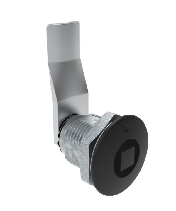 Southco Quarter-Turn Cam Latch, 8 mm Square, 26mm (1.02 in) Grip, Sealed, Zinc Alloy, Powder Coat, Black