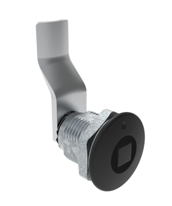 Southco Quarter-Turn Cam Latch, 8 mm Square, 32mm (1.25 in) Grip, Sealed, Zinc Alloy, Powder Coat, Black