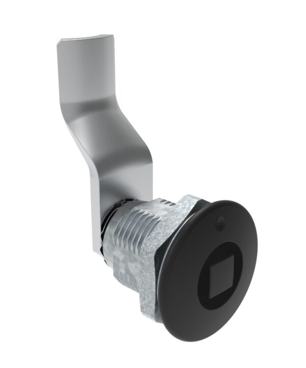 Southco Quarter-Turn Cam Latch, 8 mm Square, 34mm (1.34 in) Grip, Sealed, Zinc Alloy, Powder Coat, Black