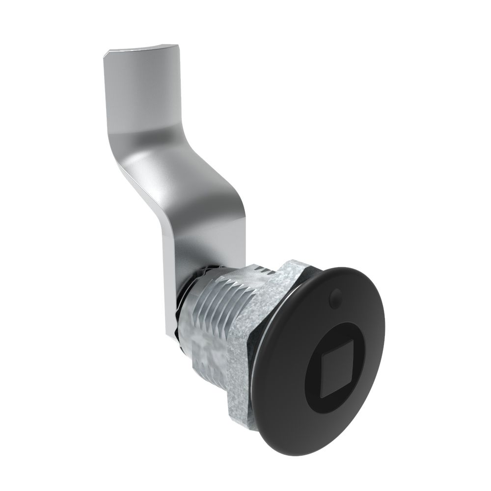 Southco Quarter-Turn Cam Latch, 8 mm Square, 38mm (1.50 in) Grip, Sealed, Zinc Alloy, Powder Coat, Black