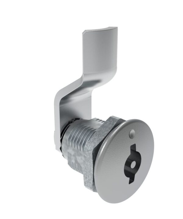 Southco Quarter-Turn Cam Latch, 3 mm Double Bitted Recess, 8mm (.31 in) Grip, Sealed, Zinc Alloy, Chrome Plated, Bright