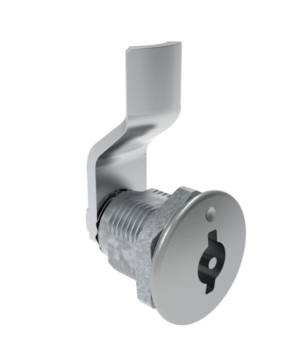 Southco Quarter-Turn Cam Latch, 3 mm Double Bitted Recess, 10mm (.39 in) Grip, Not Sealed, Zinc Alloy, Chrome Plated, Bright