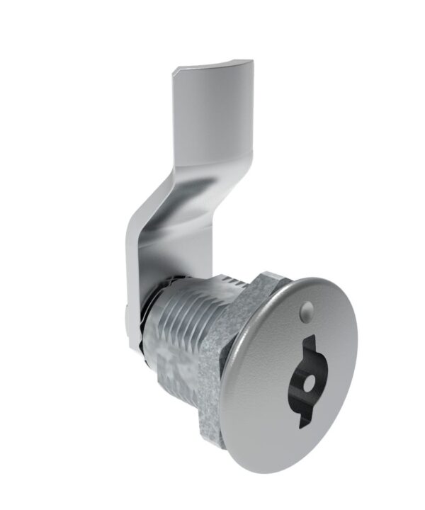 Southco Quarter-Turn Cam Latch, 3 mm Double Bitted Recess, 12mm (.47 in) Grip, Not Sealed, Zinc Alloy, Chrome Plated, Bright