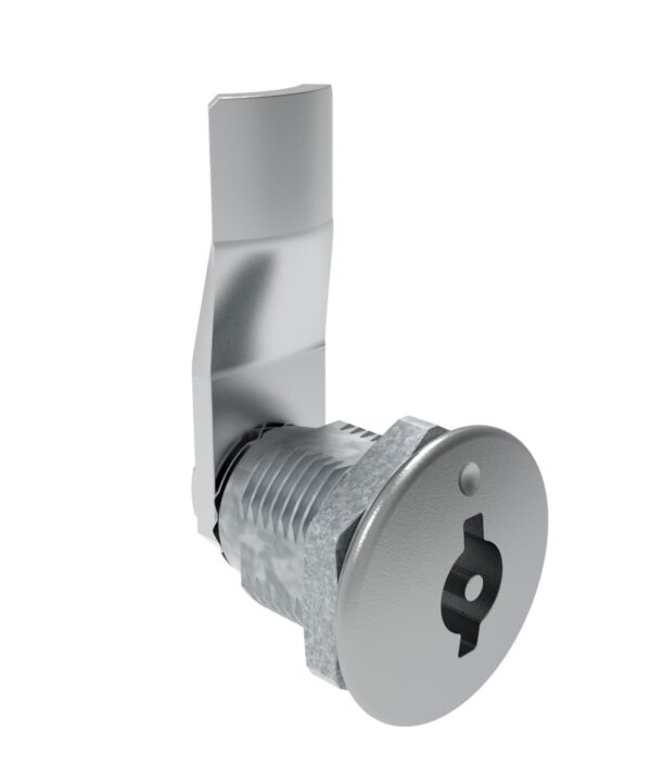 Southco Quarter-Turn Cam Latch, 3 mm Double Bitted Recess, 20mm (.79 in) Grip, Not Sealed, Zinc Alloy, Chrome Plated, Bright