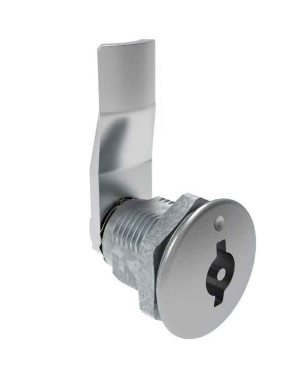 Southco Quarter-Turn Cam Latch, 3 mm Double Bitted Recess, 20mm (.79 in) Grip, Sealed, Zinc Alloy, Chrome Plated, Bright