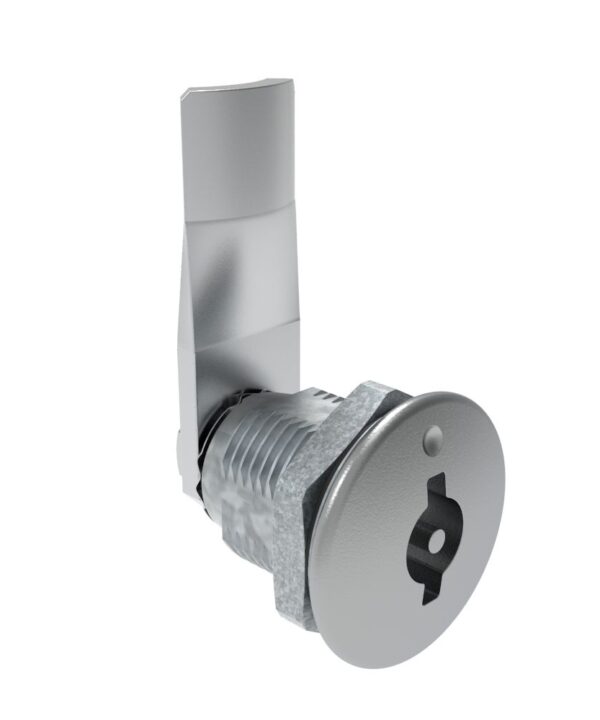 Southco Quarter-Turn Cam Latch, 3 mm Double Bitted Recess, 22mm (.87 in) Grip, Sealed, Zinc Alloy, Chrome Plated, Bright