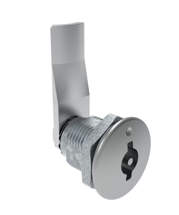 Southco Quarter-Turn Cam Latch, 3 mm Double Bitted Recess, 24mm (.94 in) Grip, Sealed, Zinc Alloy, Chrome Plated, Bright