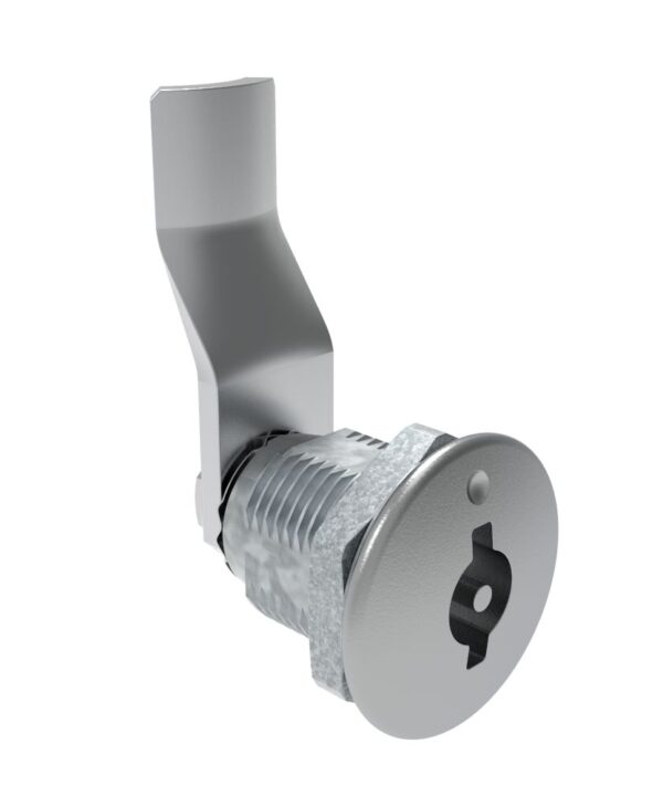 Southco Quarter-Turn Cam Latch, 3 mm Double Bitted Recess, 30mm (1.18 in) Grip, Not Sealed, Zinc Alloy, Chrome Plated, Bright