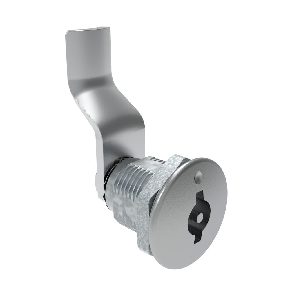 Southco Quarter-Turn Cam Latch, 3 mm Double Bitted Recess, 36mm (1.42 in) Grip, Not Sealed, Zinc Alloy, Chrome Plated, Bright