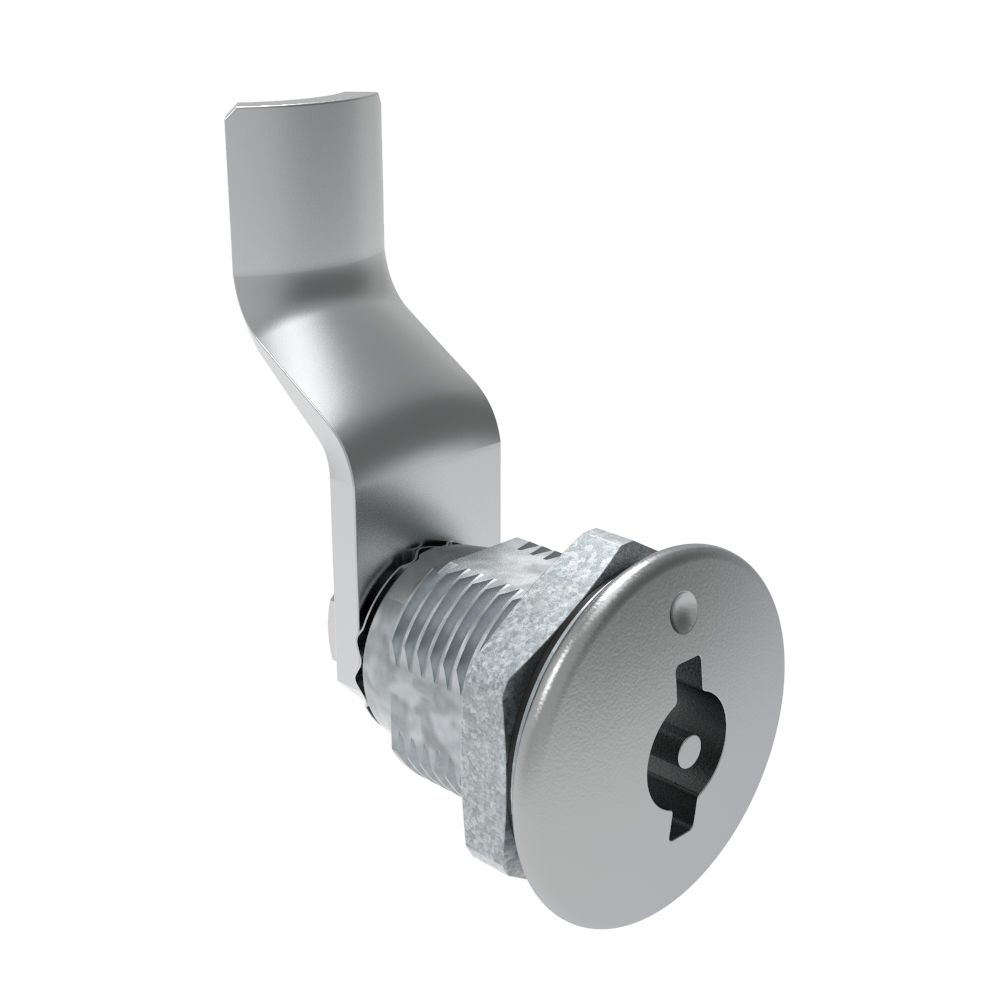 Southco Quarter-Turn Cam Latch, 3 mm Double Bitted Recess, 36mm (1.42 in) Grip, Sealed, Zinc Alloy, Chrome Plated, Bright