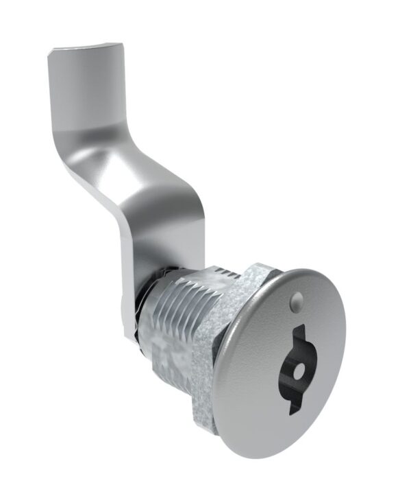 Southco Quarter-Turn Cam Latch, 3 mm Double Bitted Recess, 42mm (1.65 in) Grip, Not Sealed, Zinc Alloy, Chrome Plated, Bright