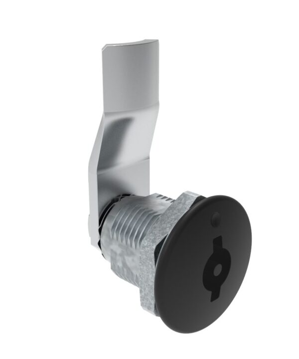 Southco Quarter-Turn Cam Latch, 3 mm Double Bitted Recess, 18mm (.71 in) Grip, Not Sealed, Zinc Alloy, Powder Coat, Black