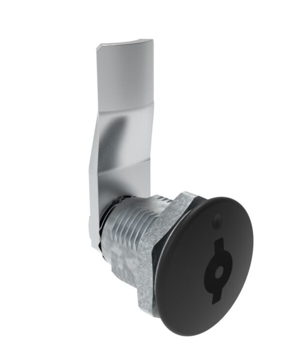 Southco Quarter-Turn Cam Latch, 3 mm Double Bitted Recess, 20mm (.79 in) Grip, Sealed, Zinc Alloy, Powder Coat, Black
