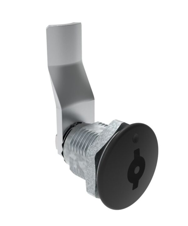 Southco Quarter-Turn Cam Latch, 3 mm Double Bitted Recess, 28mm (1.10 in) Grip, Sealed, Zinc Alloy, Powder Coat, Black