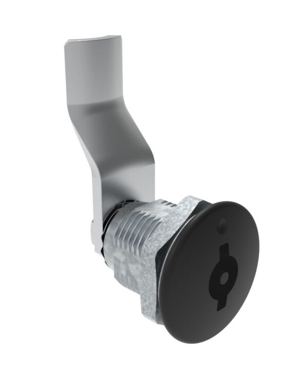 Southco Quarter-Turn Cam Latch, 3 mm Double Bitted Recess, 32mm (1.25 in) Grip, Sealed, Zinc Alloy, Powder Coat, Black