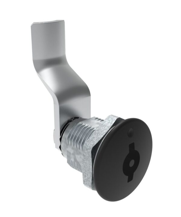 Southco Quarter-Turn Cam Latch, 3 mm Double Bitted Recess, 36mm (1.42 in) Grip, Sealed, Zinc Alloy, Powder Coat, Black