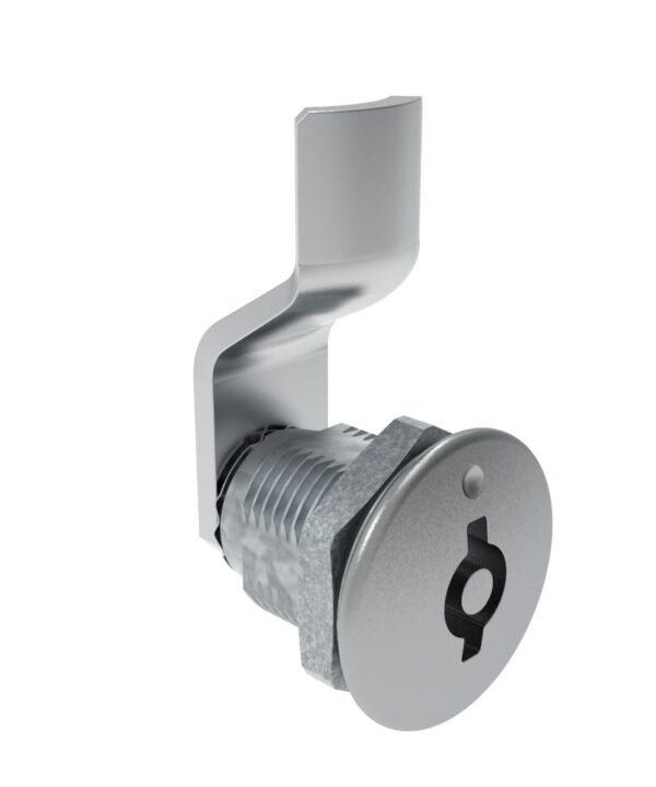 Southco Quarter-Turn Cam Latch, 5 mm Double Bitted Recess, 8mm (.31 in) Grip, Sealed, Zinc Alloy, Chrome Plated, Bright