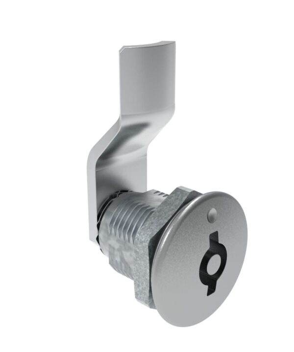 Southco Quarter-Turn Cam Latch, 5 mm Double Bitted Recess, 12mm (.47 in) Grip, Sealed, Zinc Alloy, Chrome Plated, Bright