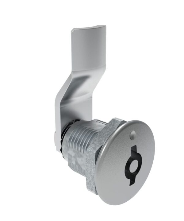 Southco Quarter-Turn Cam Latch, 5 mm Double Bitted Recess, 14mm (.55 in) Grip, Not Sealed, Zinc Alloy, Chrome Plated, Bright