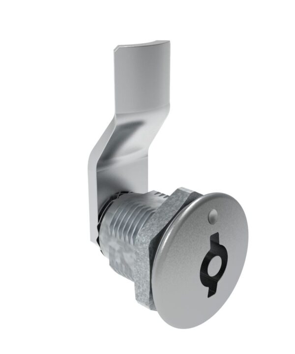 Southco Quarter-Turn Cam Latch, 5 mm Double Bitted Recess, 14mm (.55 in) Grip, Sealed, Zinc Alloy, Chrome Plated, Bright