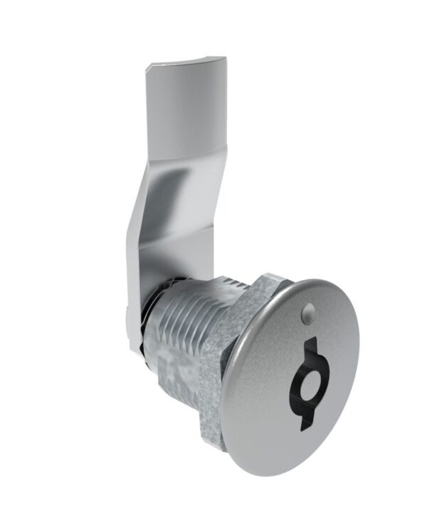 Southco Quarter-Turn Cam Latch, 5 mm Double Bitted Recess, 18mm (.71 in) Grip, Not Sealed, Zinc Alloy, Chrome Plated, Bright
