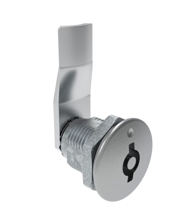 Southco Quarter-Turn Cam Latch, 5 mm Double Bitted Recess, 20mm (.79 in) Grip, Sealed, Zinc Alloy, Chrome Plated, Bright
